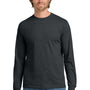 Gildan Mens Long Sleeve Crewneck T-Shirt - Heather Dark Grey