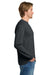 Gildan 5400/G540 Mens Long Sleeve Crewneck T-Shirt Heather Dark Grey Model Side