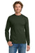 Gildan 5400/G540 Mens Long Sleeve Crewneck T-Shirt Forest Green Model Front