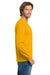 Gildan 5400/G540 Mens Long Sleeve Crewneck T-Shirt Gold Model Side