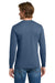 Gildan 5400/G540 Mens Long Sleeve Crewneck T-Shirt Indigo Blue Model Back