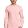 Gildan Mens Long Sleeve Crewneck T-Shirt - Light Pink