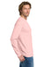 Gildan 5400/G540 Mens Long Sleeve Crewneck T-Shirt Light Pink Model Side