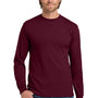 Gildan Mens Long Sleeve Crewneck T-Shirt - Maroon