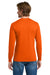 Gildan 5400/G540 Mens Long Sleeve Crewneck T-Shirt Orange Model Back