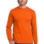 Gildan Mens Long Sleeve Crewneck T-Shirt - Orange