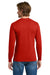 Gildan 5400/G540 Mens Long Sleeve Crewneck T-Shirt Red Model Back