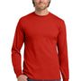 Gildan Mens Long Sleeve Crewneck T-Shirt - Red