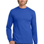 Gildan Mens Long Sleeve Crewneck T-Shirt - Royal Blue