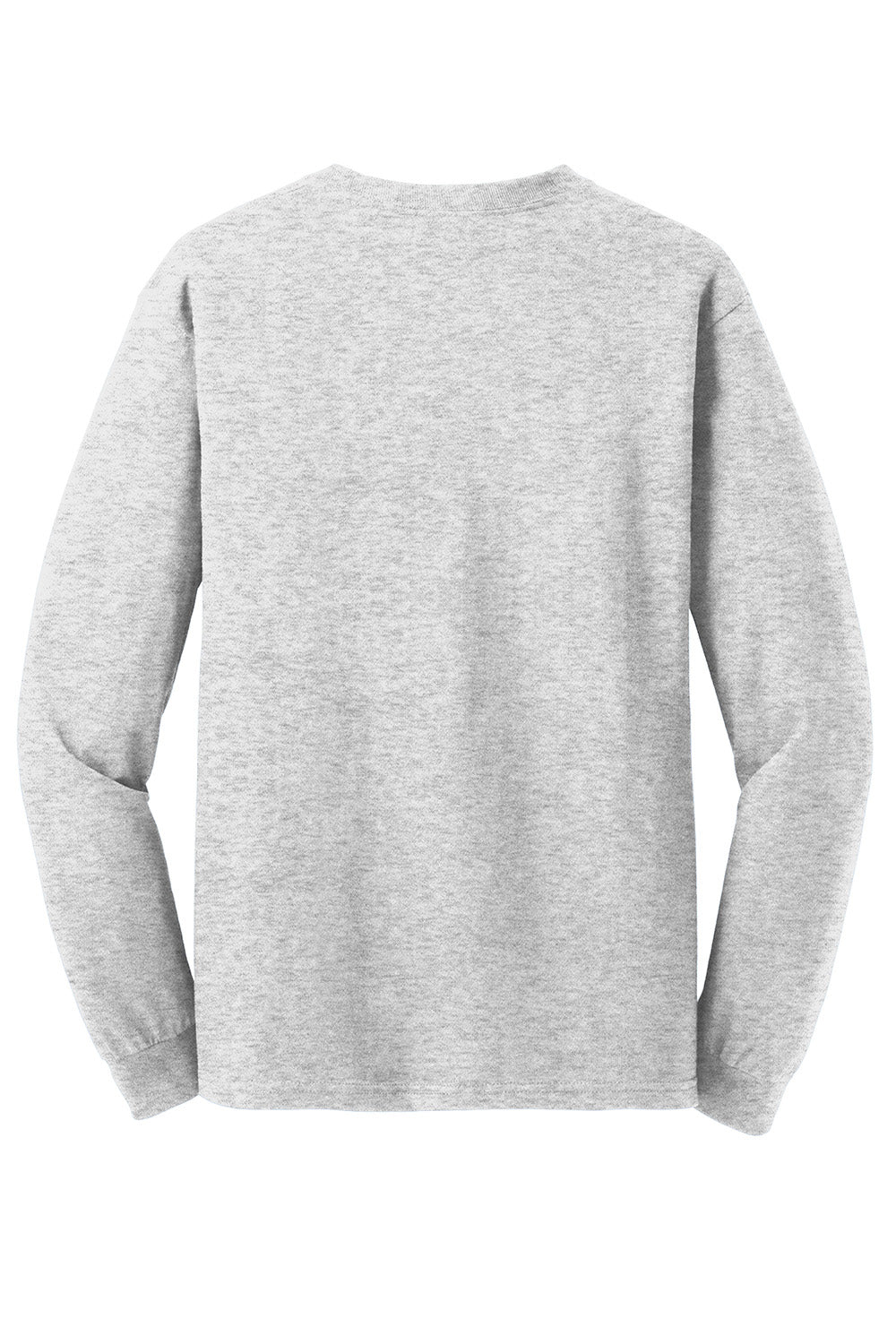 Gildan 5400/G540 Mens Long Sleeve Crewneck T-Shirt Ash Grey Flat Back