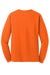 Gildan 5400/G540 Mens Long Sleeve Crewneck T-Shirt Safety Orange Flat Back