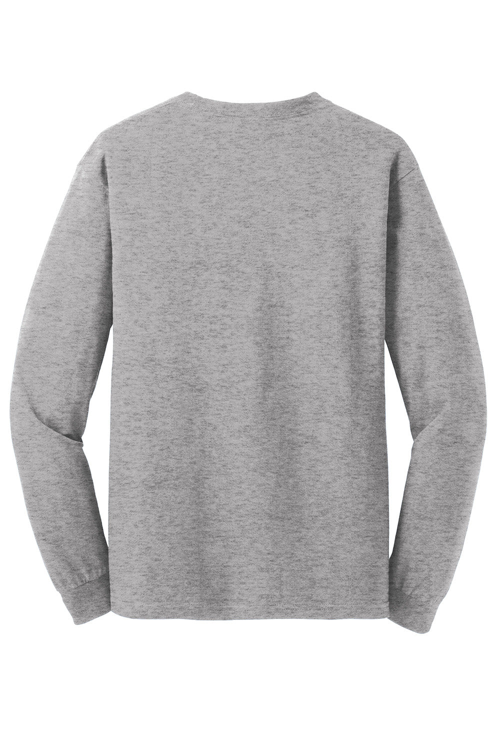 Gildan 5400/G540 Mens Long Sleeve Crewneck T-Shirt Sport Grey Flat Back