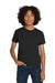 Hanes 5450/54500 Youth ComfortSoft Short Sleeve Crewneck T-Shirt Black Model Front