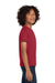 Hanes 5450/54500 Youth ComfortSoft Short Sleeve Crewneck T-Shirt Deep Red Model Side