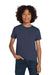 Hanes 5450/54500 Youth ComfortSoft Short Sleeve Crewneck T-Shirt Navy Blue Model Front