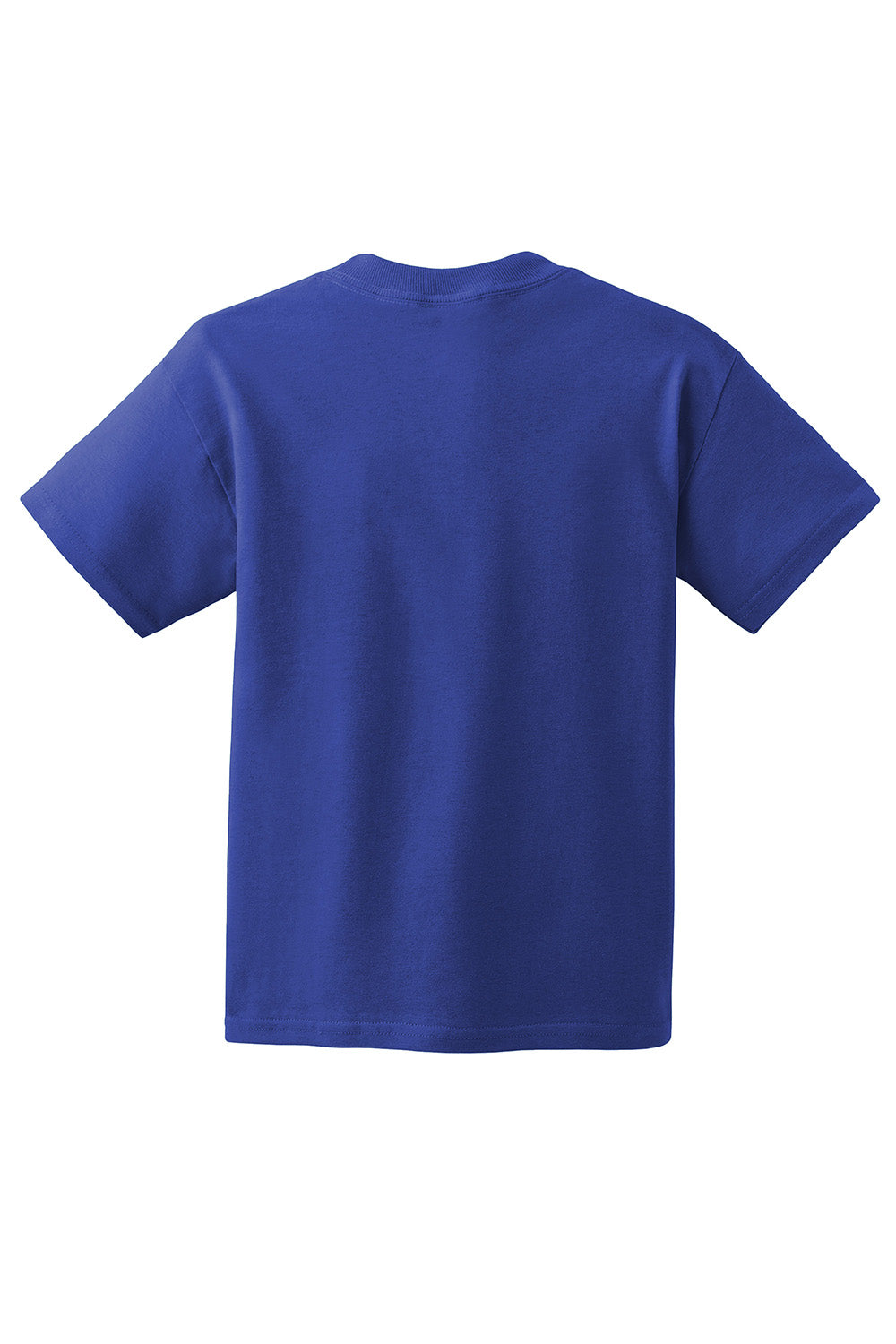 Hanes 5450/54500 Youth ComfortSoft Short Sleeve Crewneck T-Shirt Deep Royal Blue Flat Back