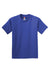 Hanes 5450/54500 Youth ComfortSoft Short Sleeve Crewneck T-Shirt Deep Royal Blue Flat Front