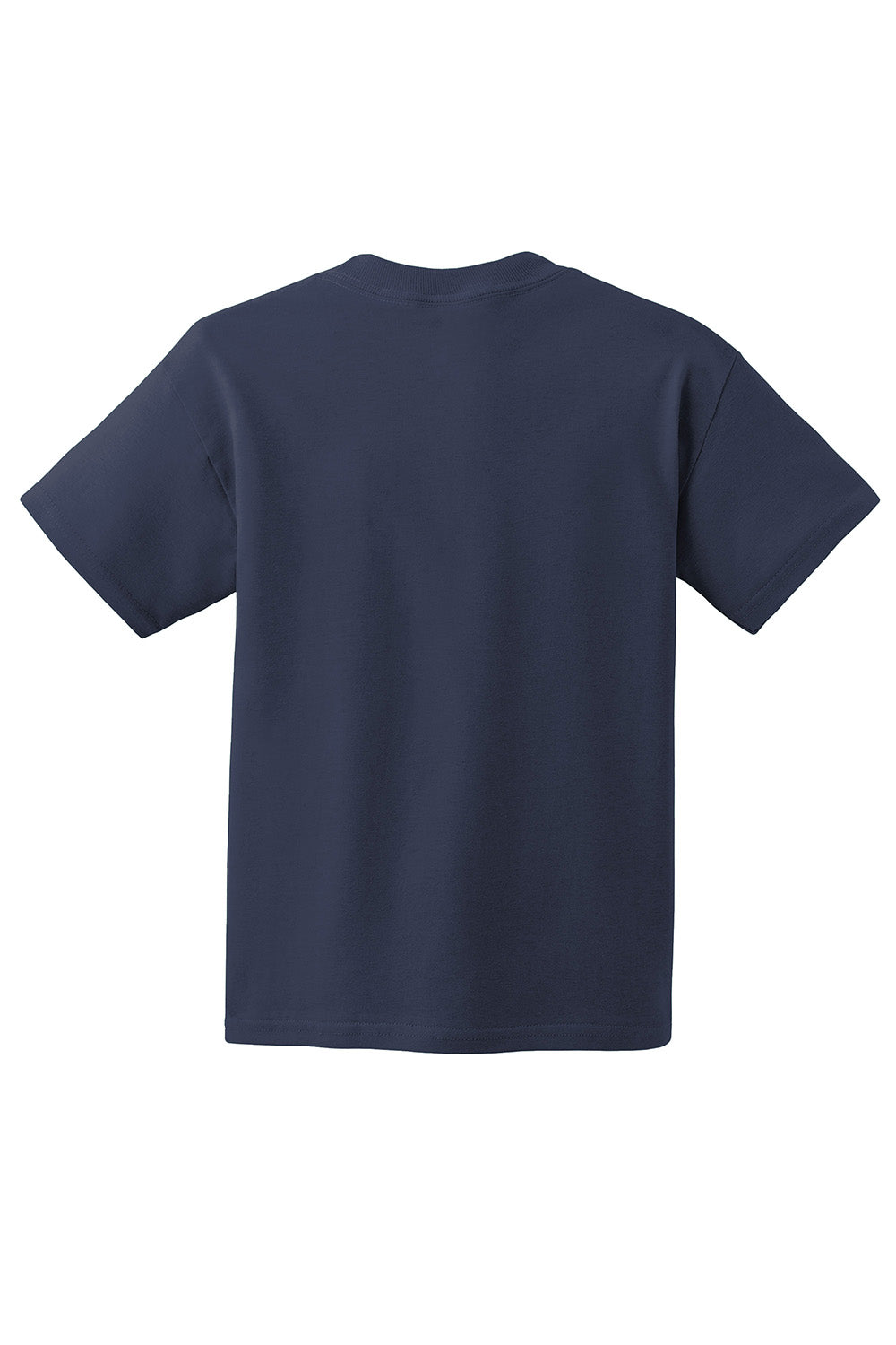 Hanes 5450/54500 Youth ComfortSoft Short Sleeve Crewneck T-Shirt Navy Blue Flat Back