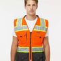 Kishigo Mens Premium Black Series Surveyors Vest - Orange - NEW