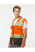 Kishigo S5002-5003 Mens Premium Black Series Surveyors Vest Orange Model Side