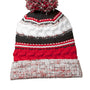 Sport-Tek Mens Pom Pom Team Beanie - True Red/Black/White