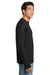 Hanes 5586 Mens ComfortSoft Long Sleeve Crewneck T-Shirt Black Model Side