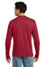 Hanes 5586 Mens ComfortSoft Long Sleeve Crewneck T-Shirt Deep Red Model Back