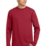 Hanes Mens ComfortSoft Long Sleeve Crewneck T-Shirt - Deep Red