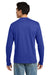 Hanes 5586 Mens ComfortSoft Long Sleeve Crewneck T-Shirt Deep Royal Blue Model Back