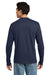 Hanes 5586 Mens ComfortSoft Long Sleeve Crewneck T-Shirt Navy Blue Model Back