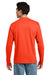 Hanes 5586 Mens ComfortSoft Long Sleeve Crewneck T-Shirt Orange Model Back