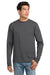 Hanes 5586 Mens ComfortSoft Long Sleeve Crewneck T-Shirt Smoke Grey Model Front