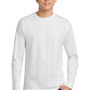 Hanes Mens ComfortSoft Long Sleeve Crewneck T-Shirt - White