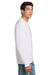 Hanes 5586 Mens ComfortSoft Long Sleeve Crewneck T-Shirt White Model Side