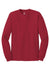 Hanes 5586 Mens ComfortSoft Long Sleeve Crewneck T-Shirt Deep Red Flat Front