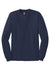 Hanes 5586 Mens ComfortSoft Long Sleeve Crewneck T-Shirt Navy Blue Flat Front