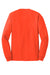 Hanes 5586 Mens ComfortSoft Long Sleeve Crewneck T-Shirt Orange Flat Back