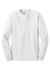 Hanes 5586 Mens ComfortSoft Long Sleeve Crewneck T-Shirt White Flat Front