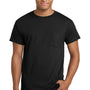 Hanes Mens ComfortSoft Short Sleeve Crewneck T-Shirt w/ Pocket - Black