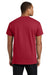 Hanes 5590/H5590 Mens ComfortSoft Short Sleeve Crewneck T-Shirt w/ Pocket Deep Red Model Back