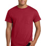 Hanes Mens ComfortSoft Short Sleeve Crewneck T-Shirt w/ Pocket - Deep Red