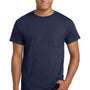 Hanes Mens ComfortSoft Short Sleeve Crewneck T-Shirt w/ Pocket - Navy Blue