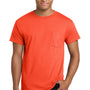 Hanes Mens ComfortSoft Short Sleeve Crewneck T-Shirt w/ Pocket - Orange