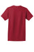 Hanes 5590/H5590 Mens ComfortSoft Short Sleeve Crewneck T-Shirt w/ Pocket Deep Red Flat Back