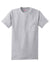 Hanes 5590/H5590 Mens ComfortSoft Short Sleeve Crewneck T-Shirt w/ Pocket Light Steel Grey Flat Front