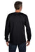 Hanes 5596 Mens ComfortSoft Long Sleeve Crewneck T-Shirt w/ Pocket Black Model Back