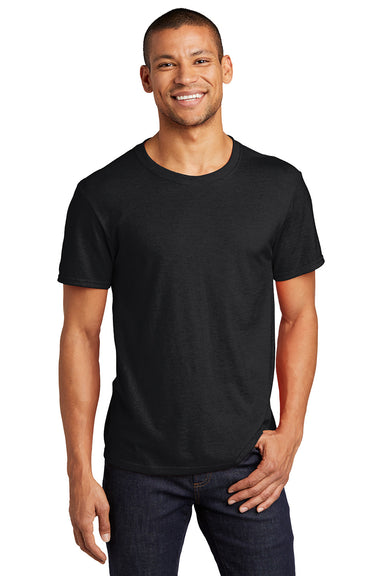 Jerzees 560MR/560M Mens Premium Blend Moisture Wicking Short Sleeve Crewneck T-Shirt Black Ink Model Front