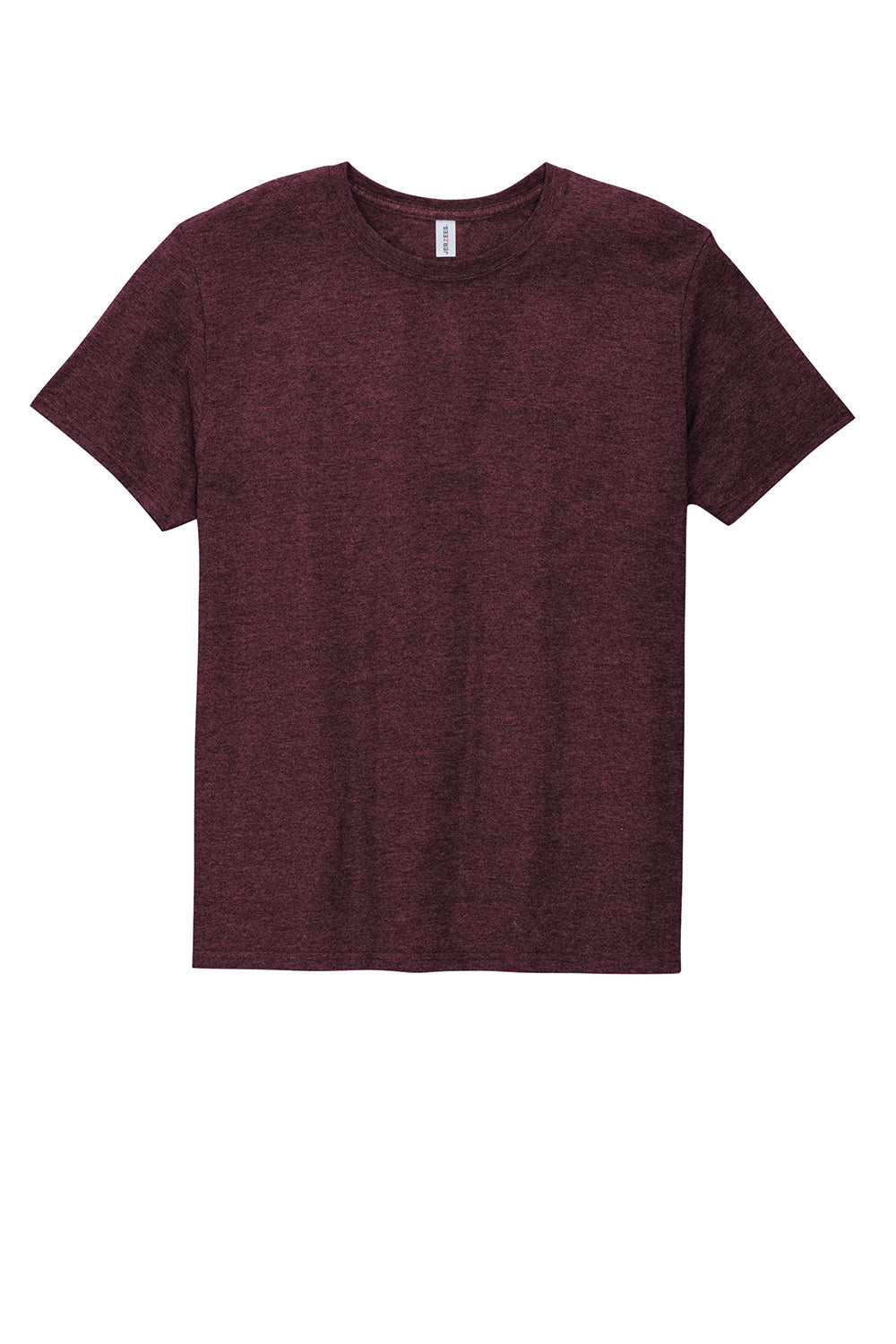 Jerzees 560MR/560M Mens Premium Blend Moisture Wicking Short Sleeve Crewneck T-Shirt Heather Maroon Flat Front