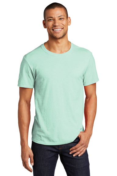 Jerzees 560MR/560M Mens Premium Blend Moisture Wicking Short Sleeve Crewneck T-Shirt Mint To Be Model Front