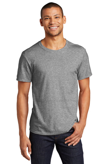 Jerzees 560MR/560M Mens Premium Blend Moisture Wicking Short Sleeve Crewneck T-Shirt Oxford Grey Model Front